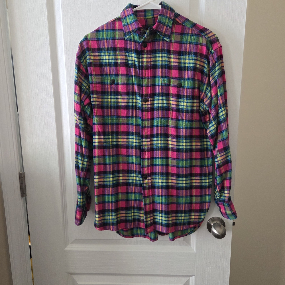 Women's Ralph Lauren Vibrant Plaid Button Down Shirt